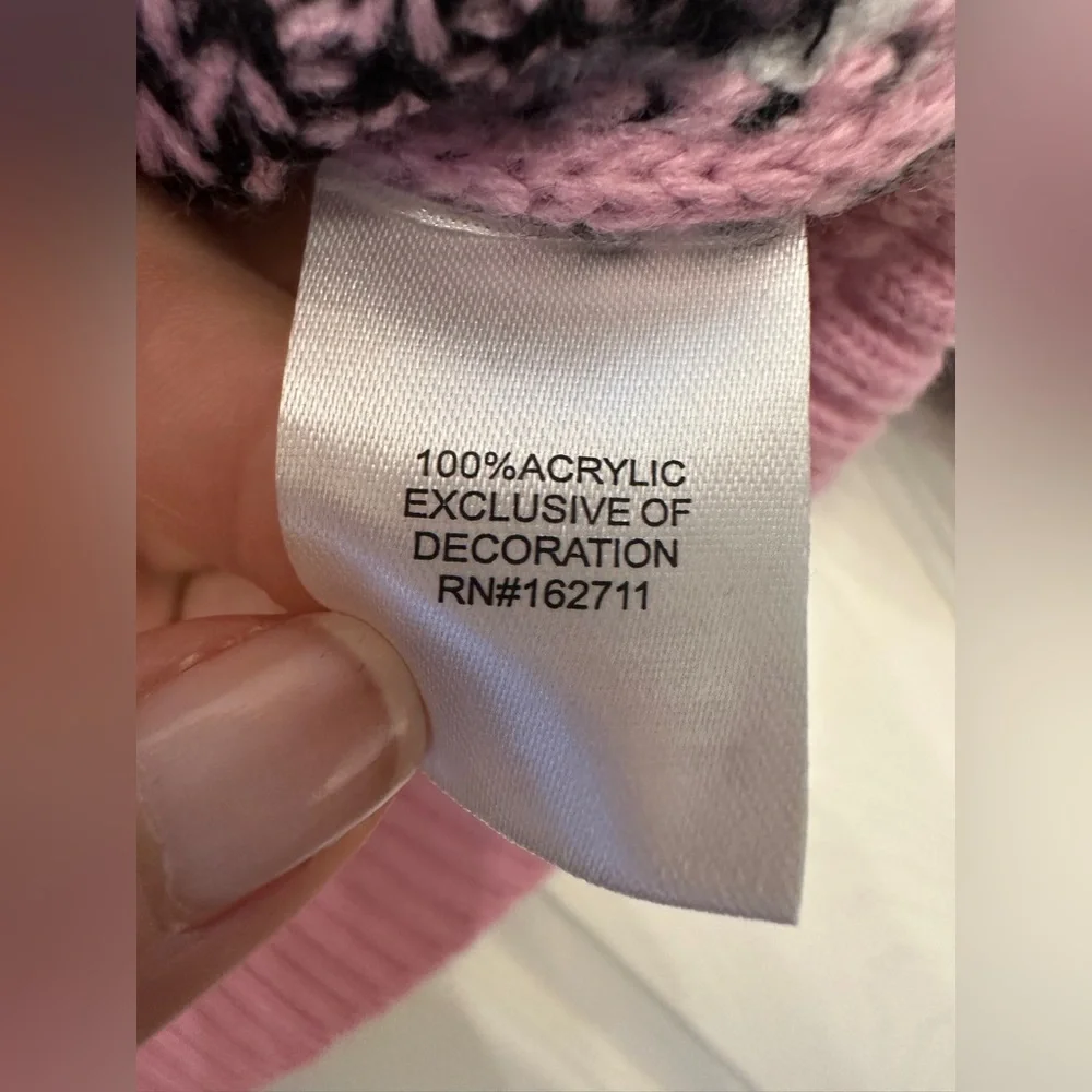 💖 Margaux & Lexi Pink Unicorn Sweater NWT Faux Fur & Sequins Girls L (14) - Picture 8 of 9